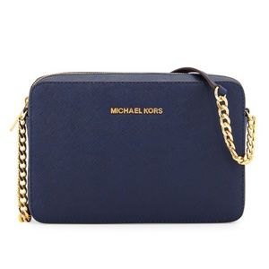 Michael Kors Jet Set Saffiano Leather Crossbody Bag